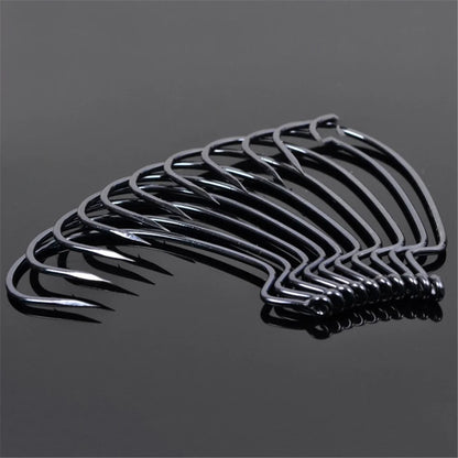 Set 10pcs Wide Gap Worm Fishing Hooks