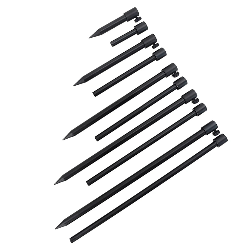 2 x Carp Fishing Bank Sticks Aluminum Black Rod