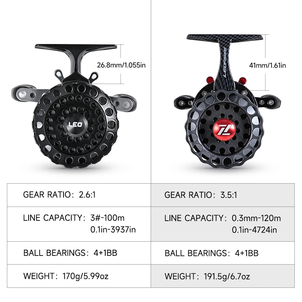 LEOFISHING Professional Spinning Ice Fishing Reels