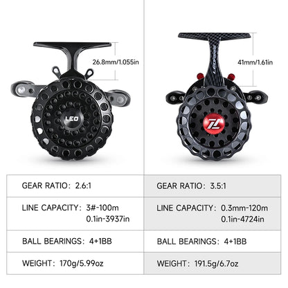 LEOFISHING Professional Spinning Ice Fishing Reels