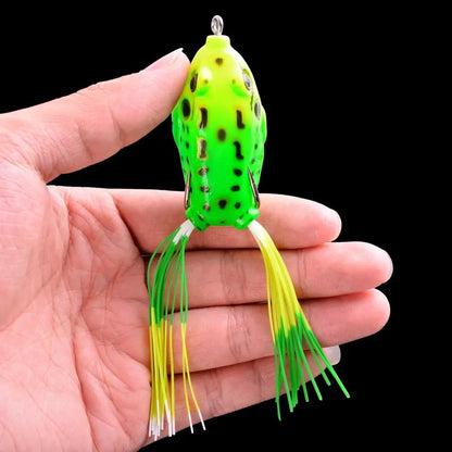 Soft Frog Fishing Lures 4 pcs + 20 space beans + pvc box